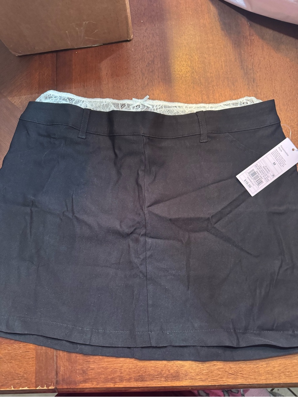 wild fable Black Lace-Trim Skort